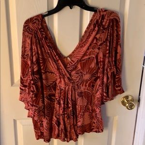 Free people multi colored blouse